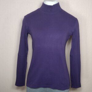 Karen Scott Womens Mock-Neck Long Sleeve T-Shirt